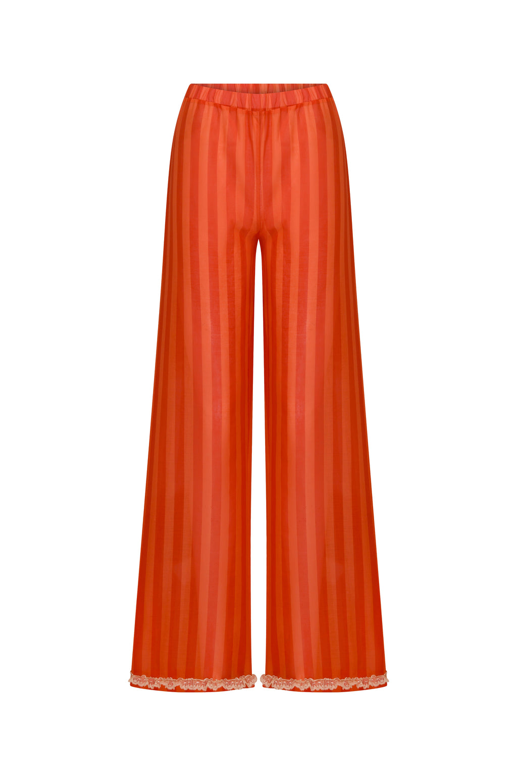 Amber Striped Cotton Pajama Set - Pink