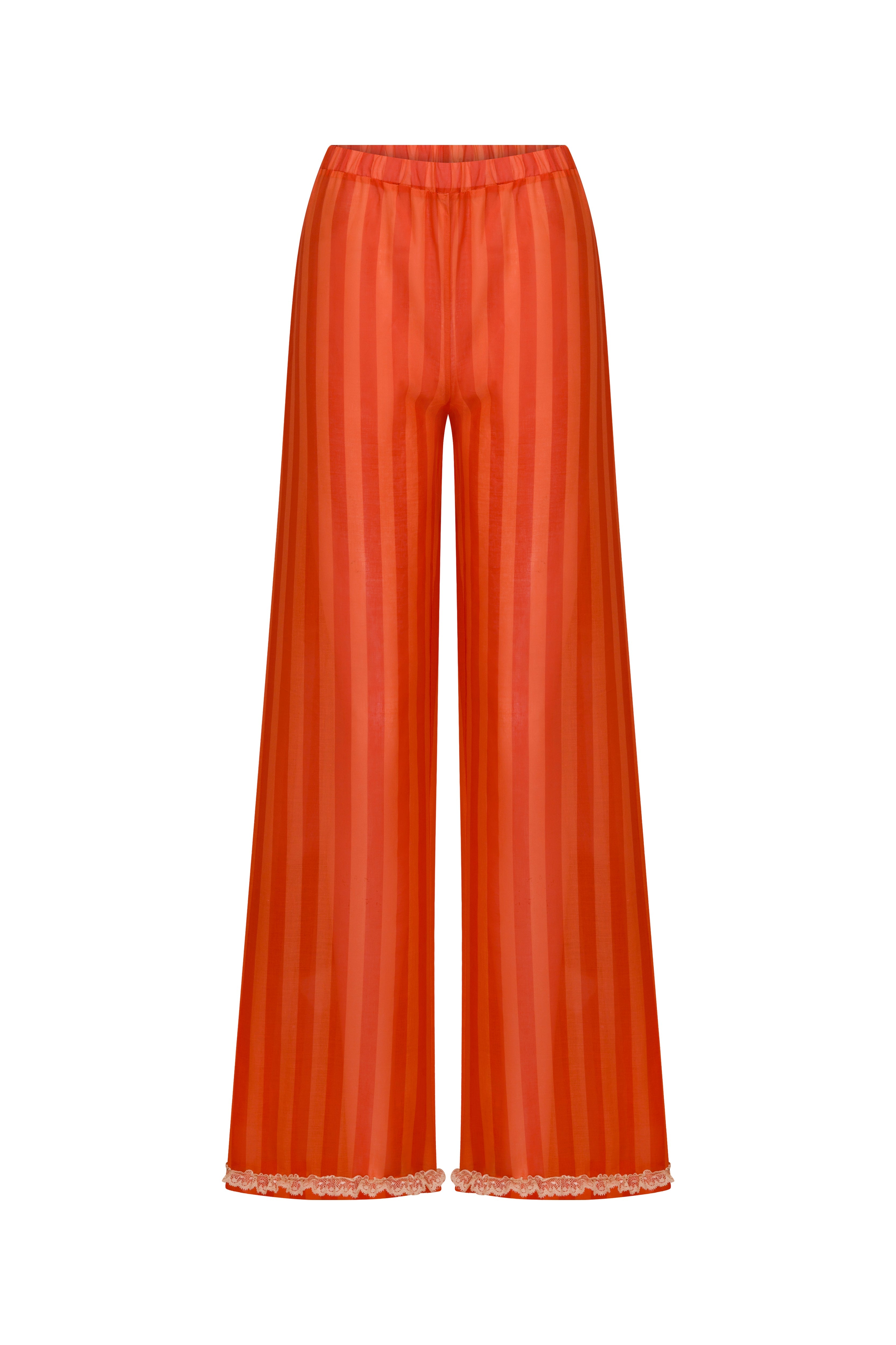 Amber Striped Cotton Pajama Set - Pink
