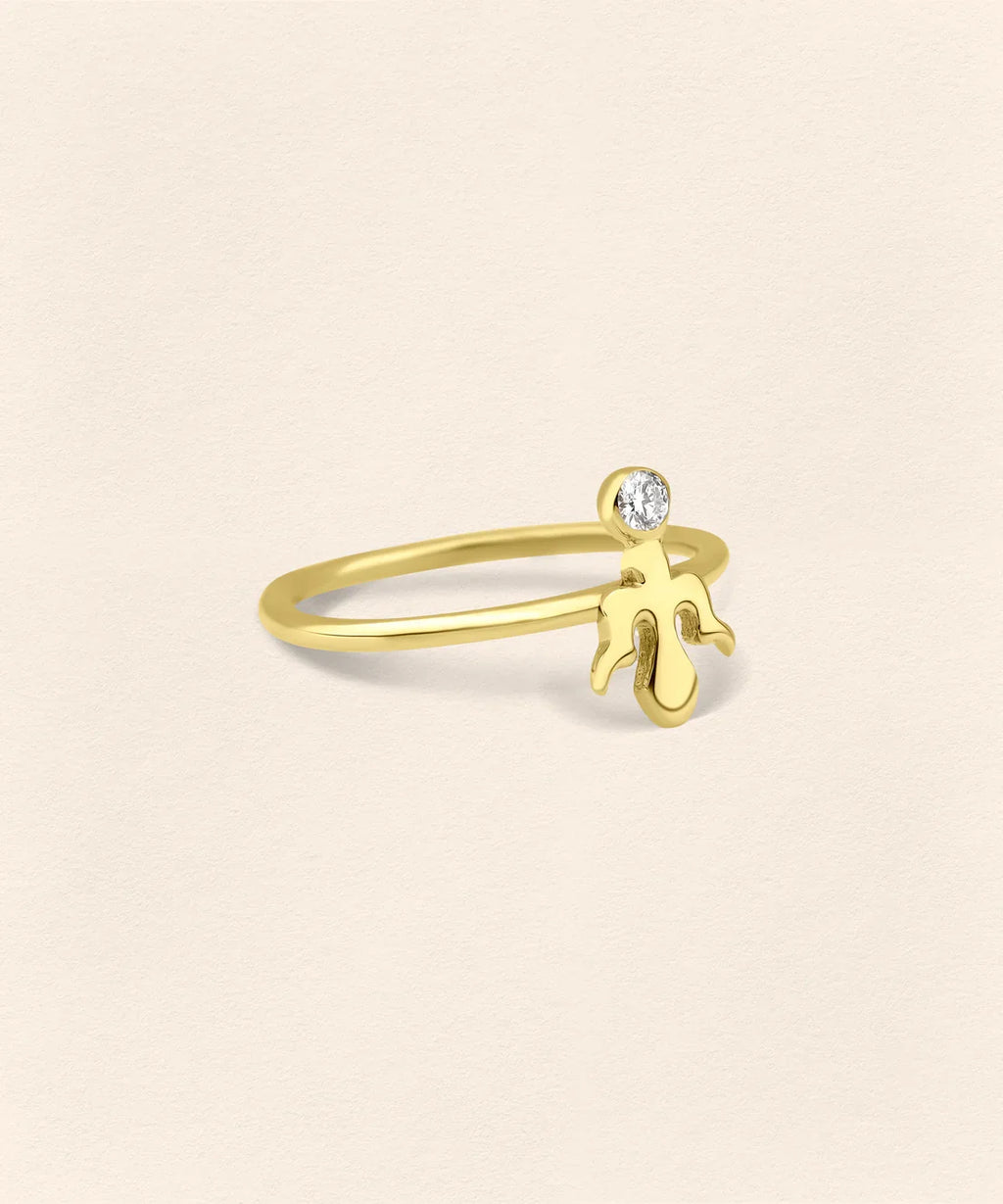 Alka Diamond Gold Ring - 5