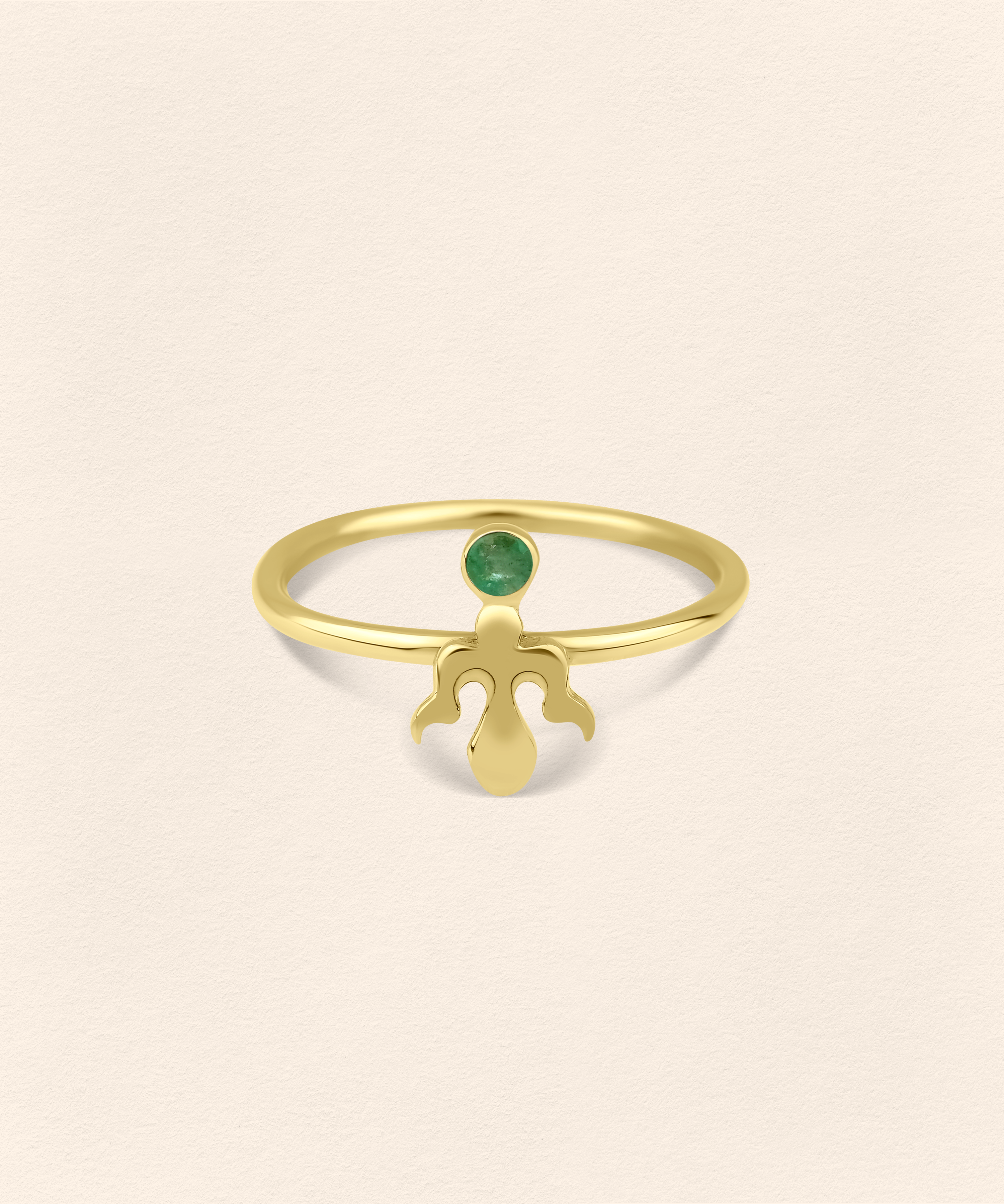 Alka Emerald Gold Ring - 3