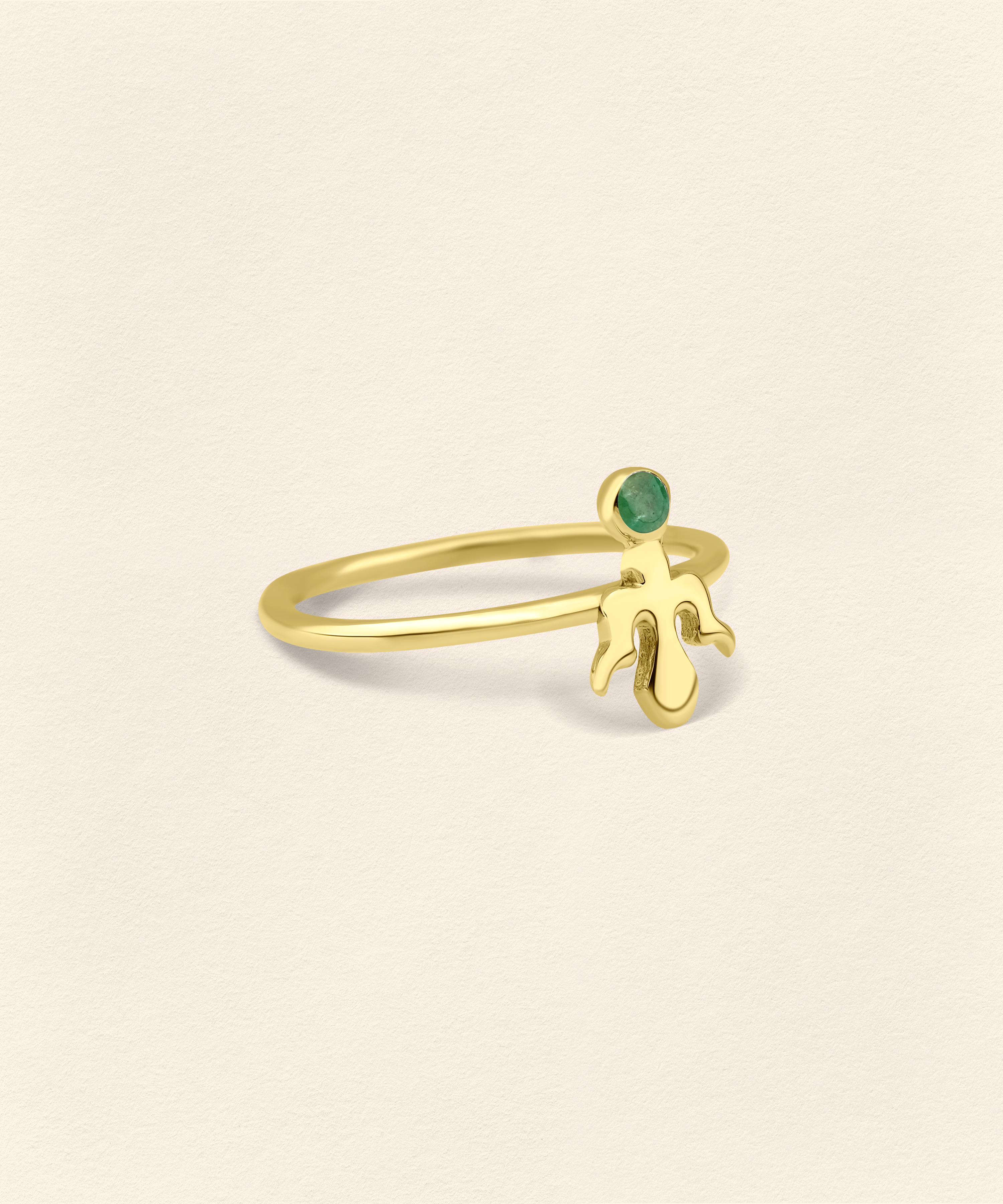 Alka Emerald Gold Ring - 5