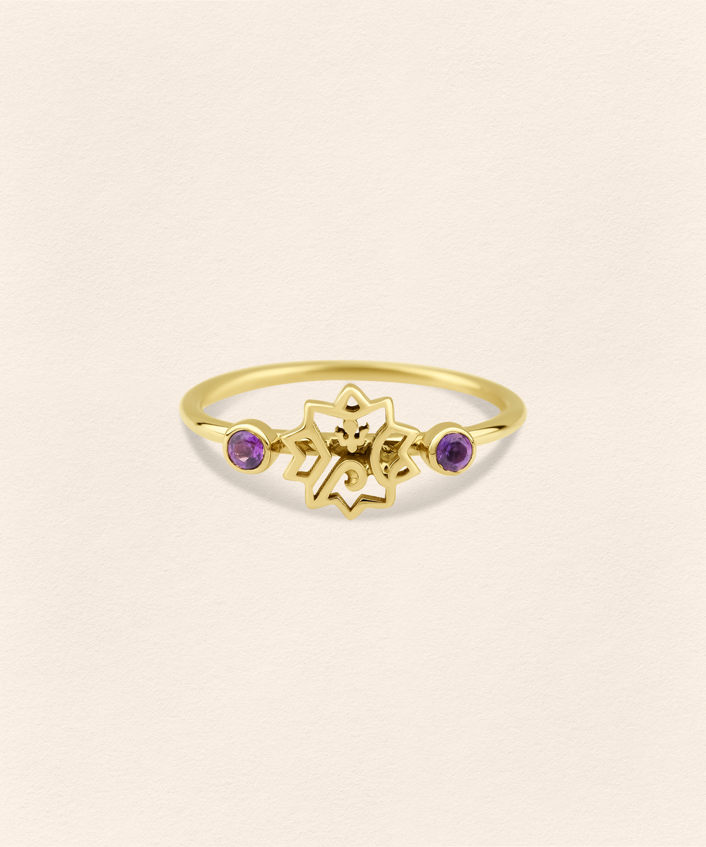 Adel Amethyst Gold Ring - 3