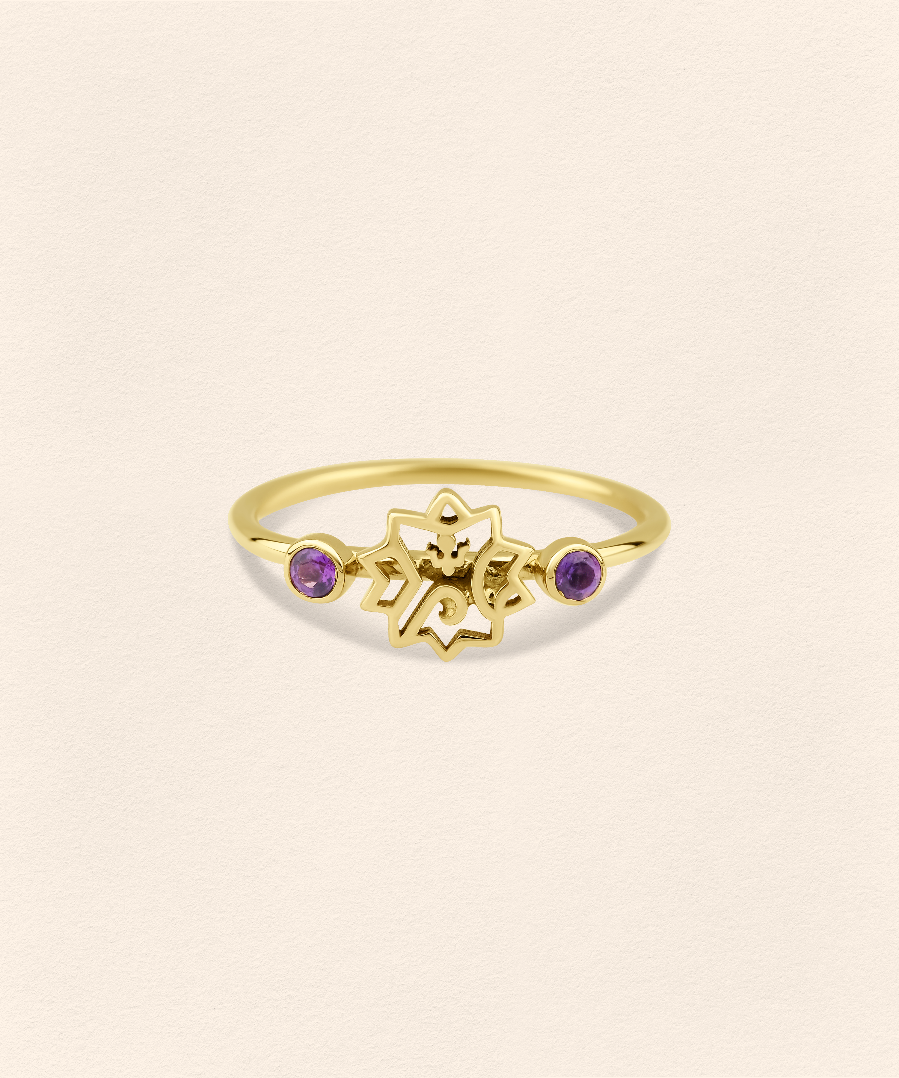 Adel Amethyst Gold Ring - 3