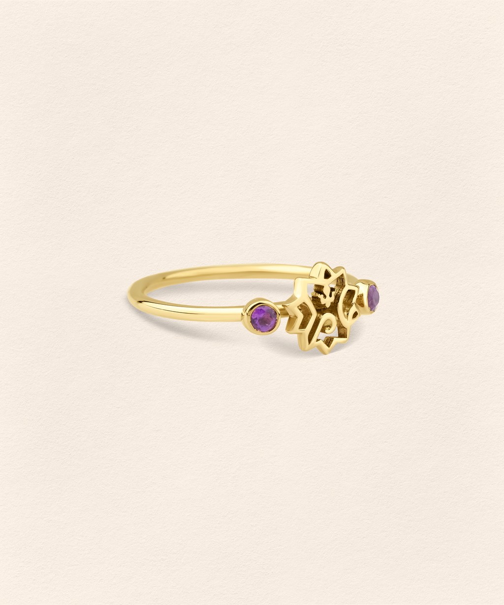 Adel Amethyst Gold Ring - 5