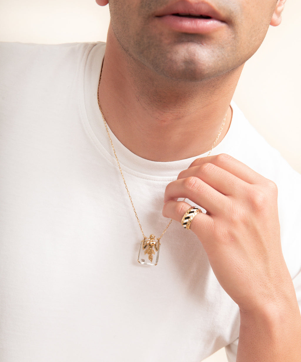 Wheat Gold Ring - Men - 4