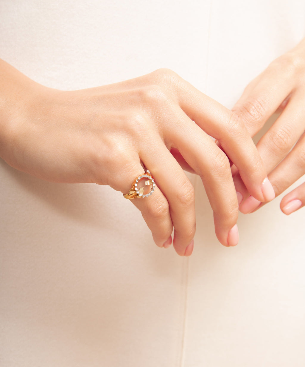 Hands Gold Ring - 4