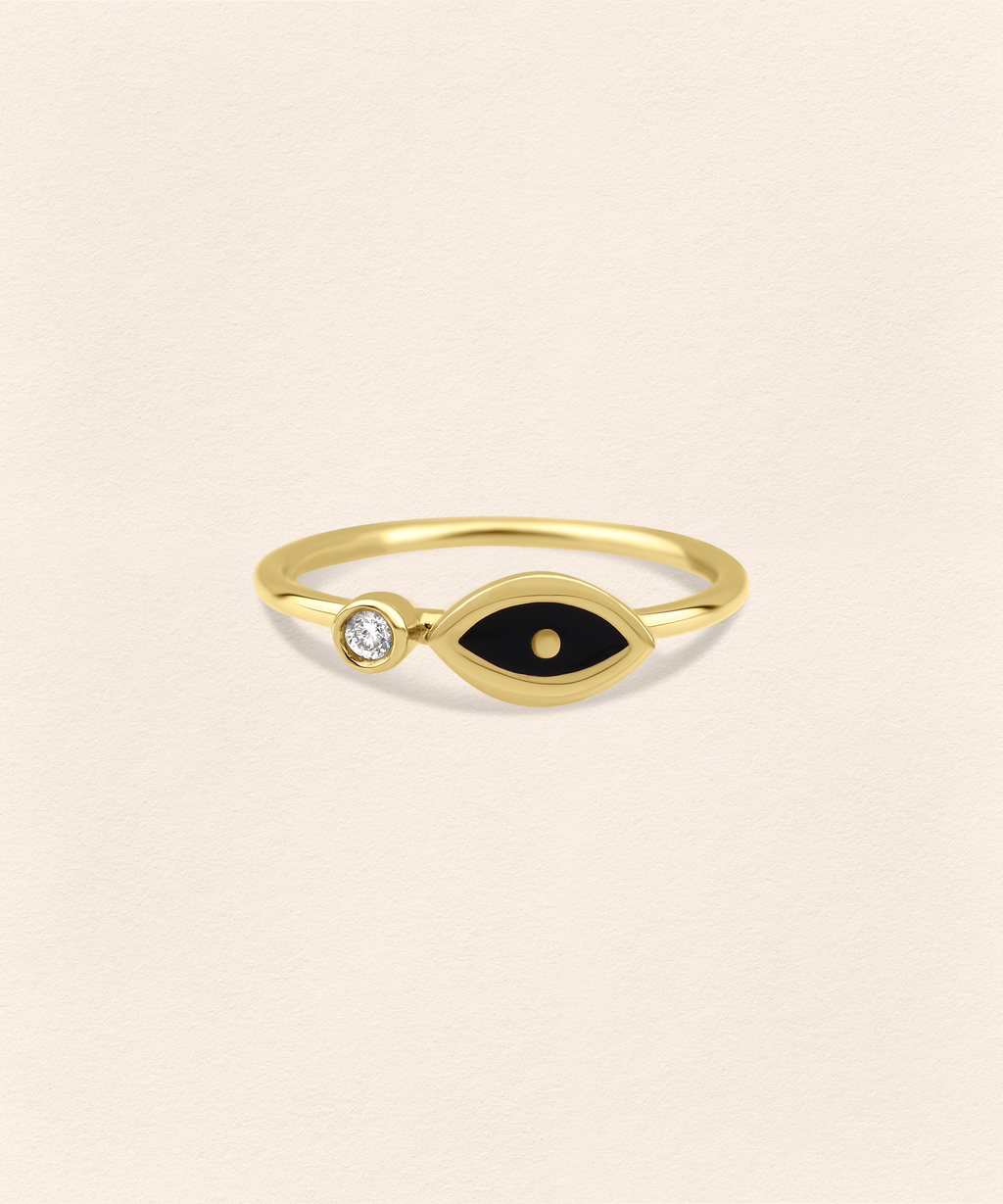 Eye Diamond Gold Ring - 3