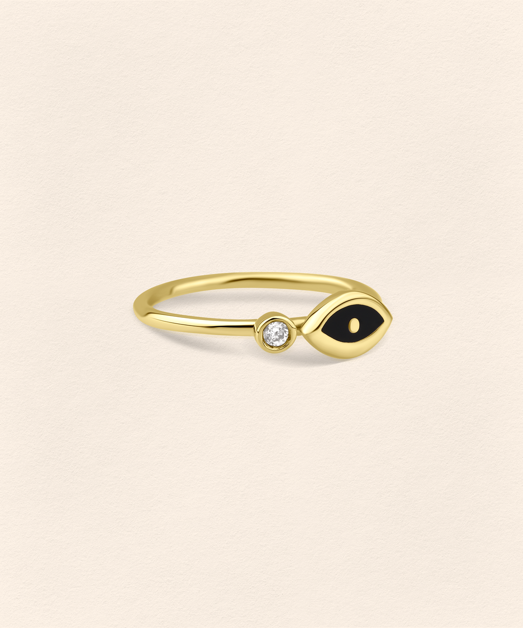 Eye Diamond Gold Ring - 5