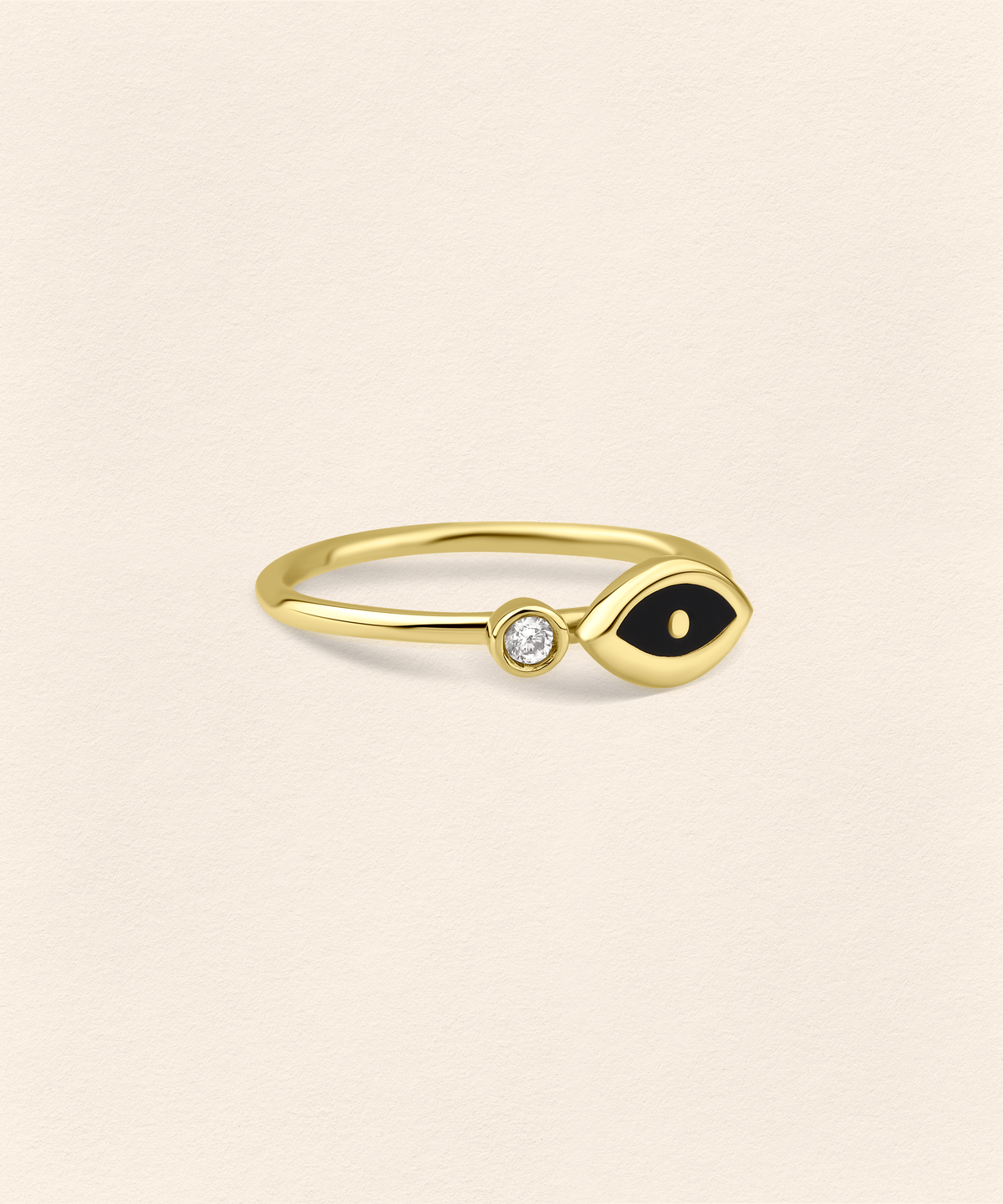 Eye Diamond Gold Ring - 5