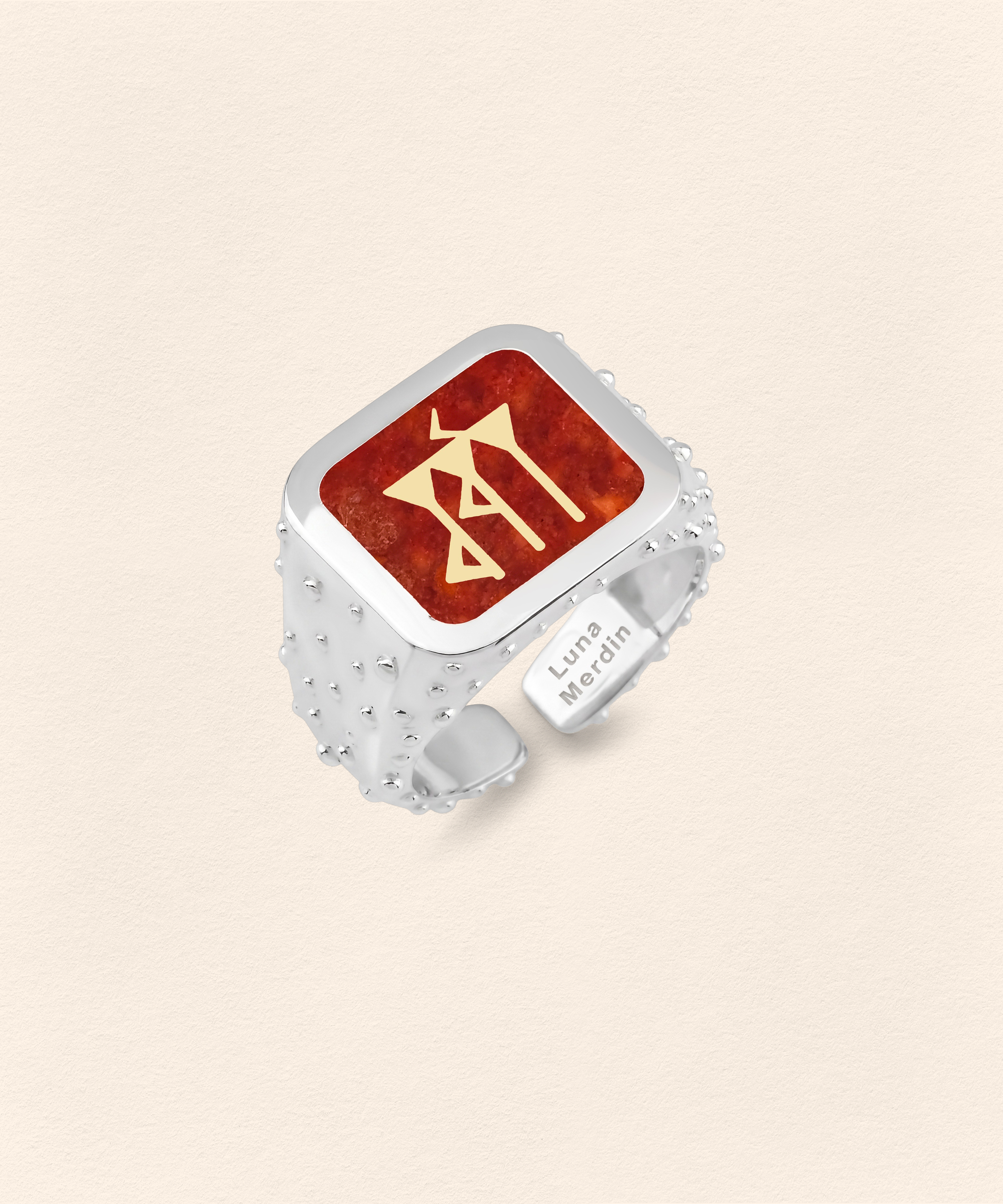 Sumerian Coral Love Ring - 2