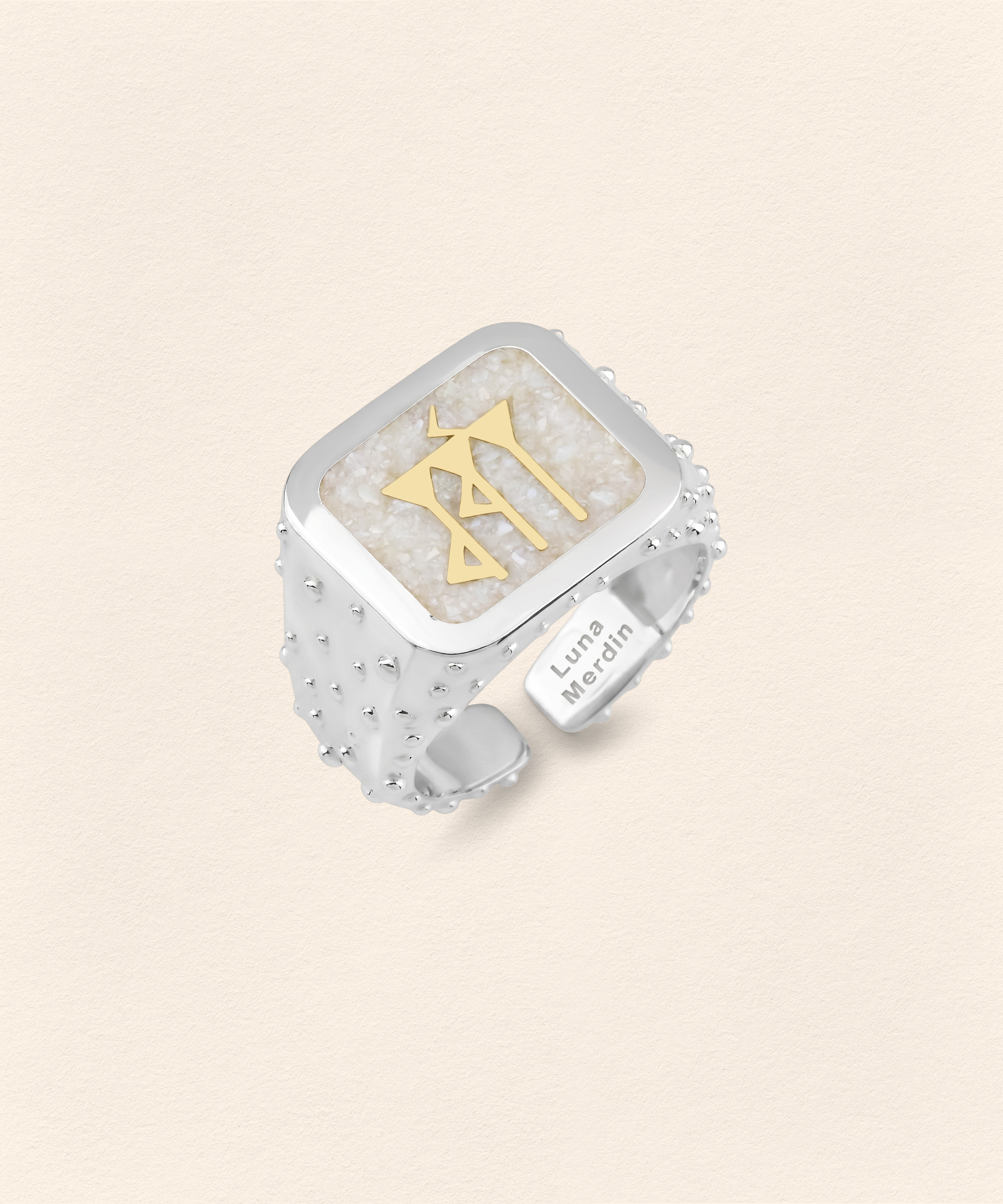 Sumerian White Pearl Love Ring - 3