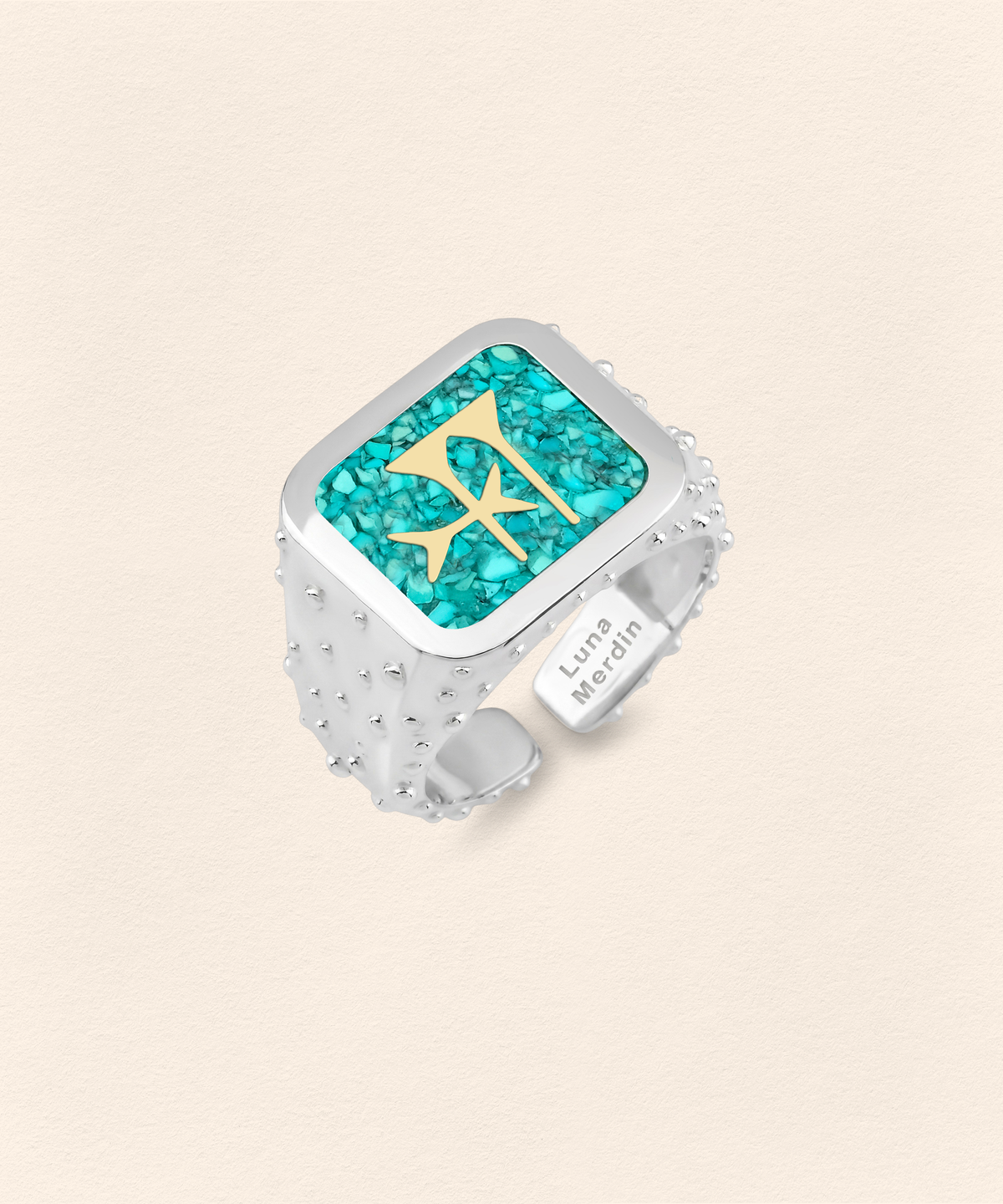 Sumerian Turquoise Freedom Ring - 3
