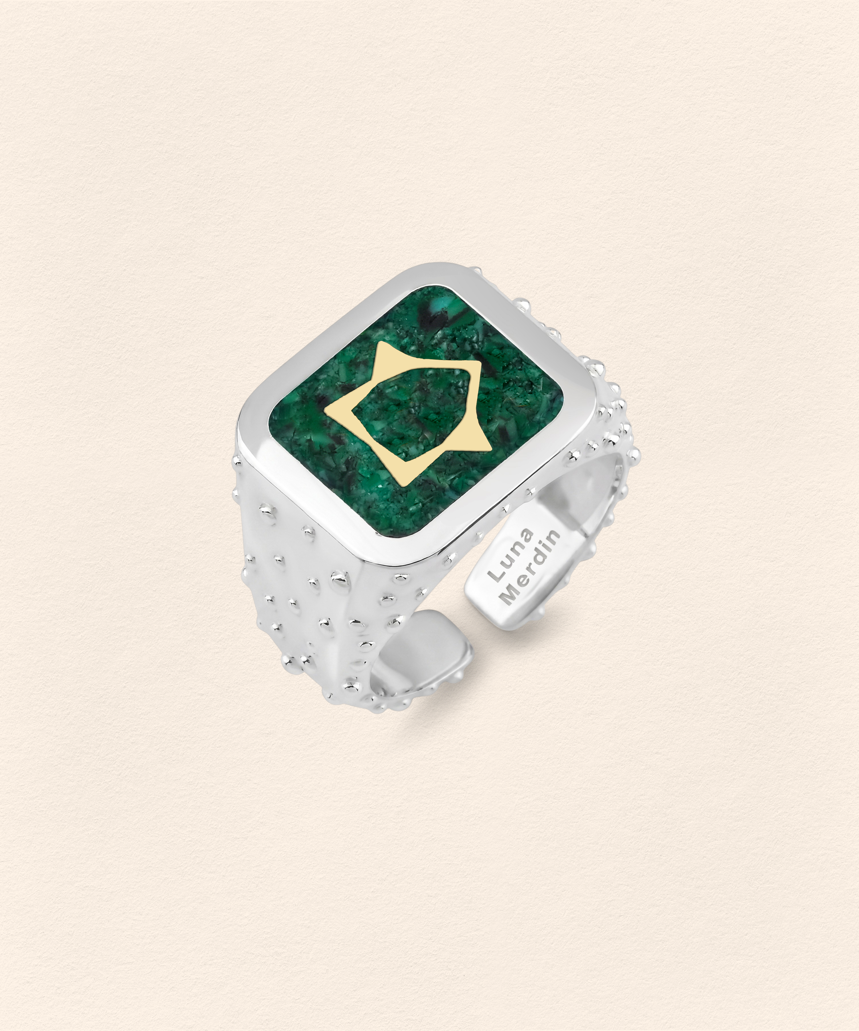 Sumerian Malachite Life Energy Ring - 3