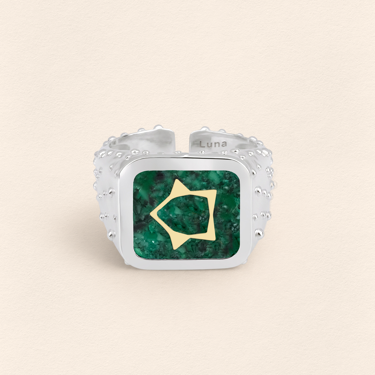 Sumerian Malachite Life Energy Ring