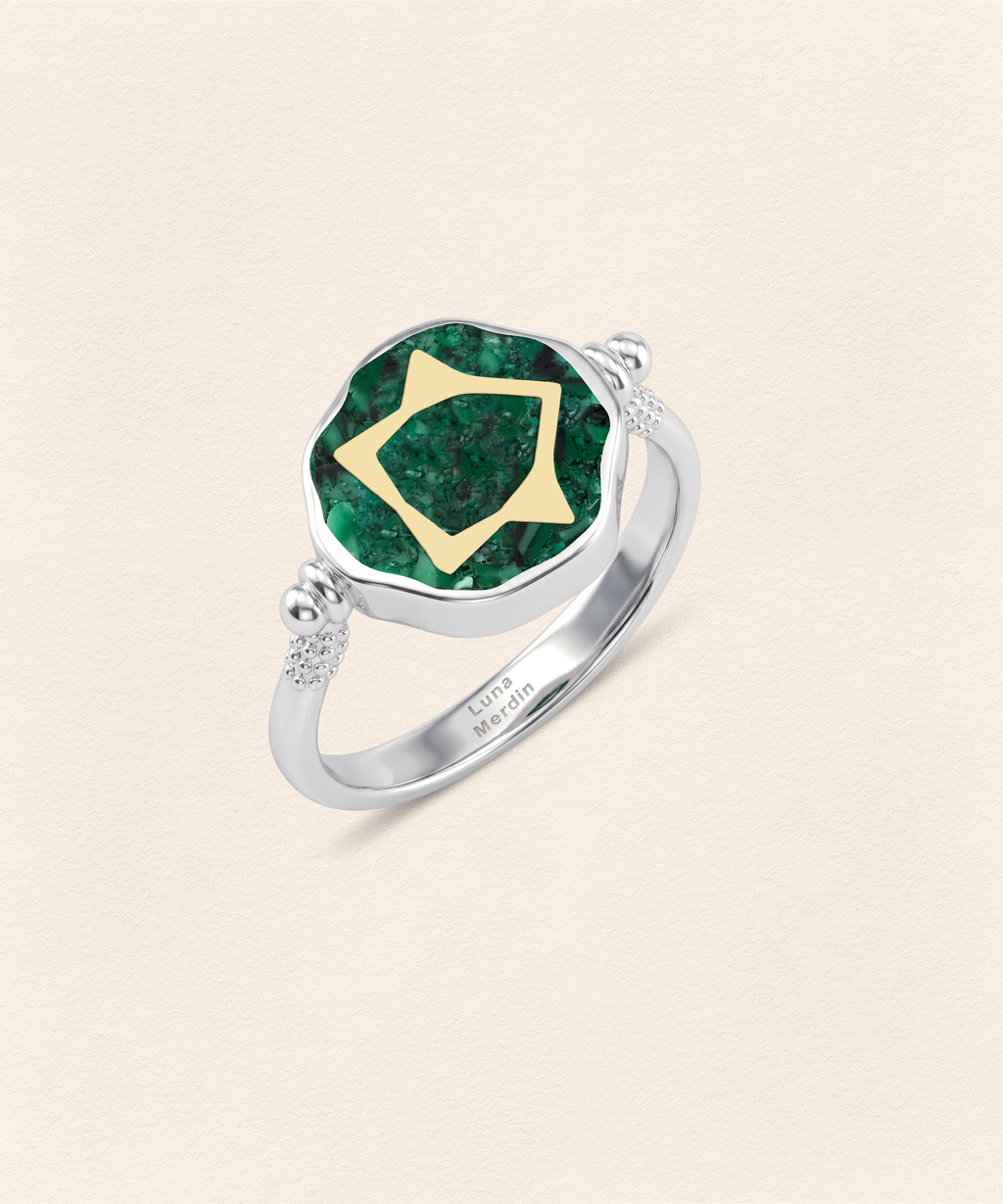 Sumerian Malachite Life Energy Small Ring - 3