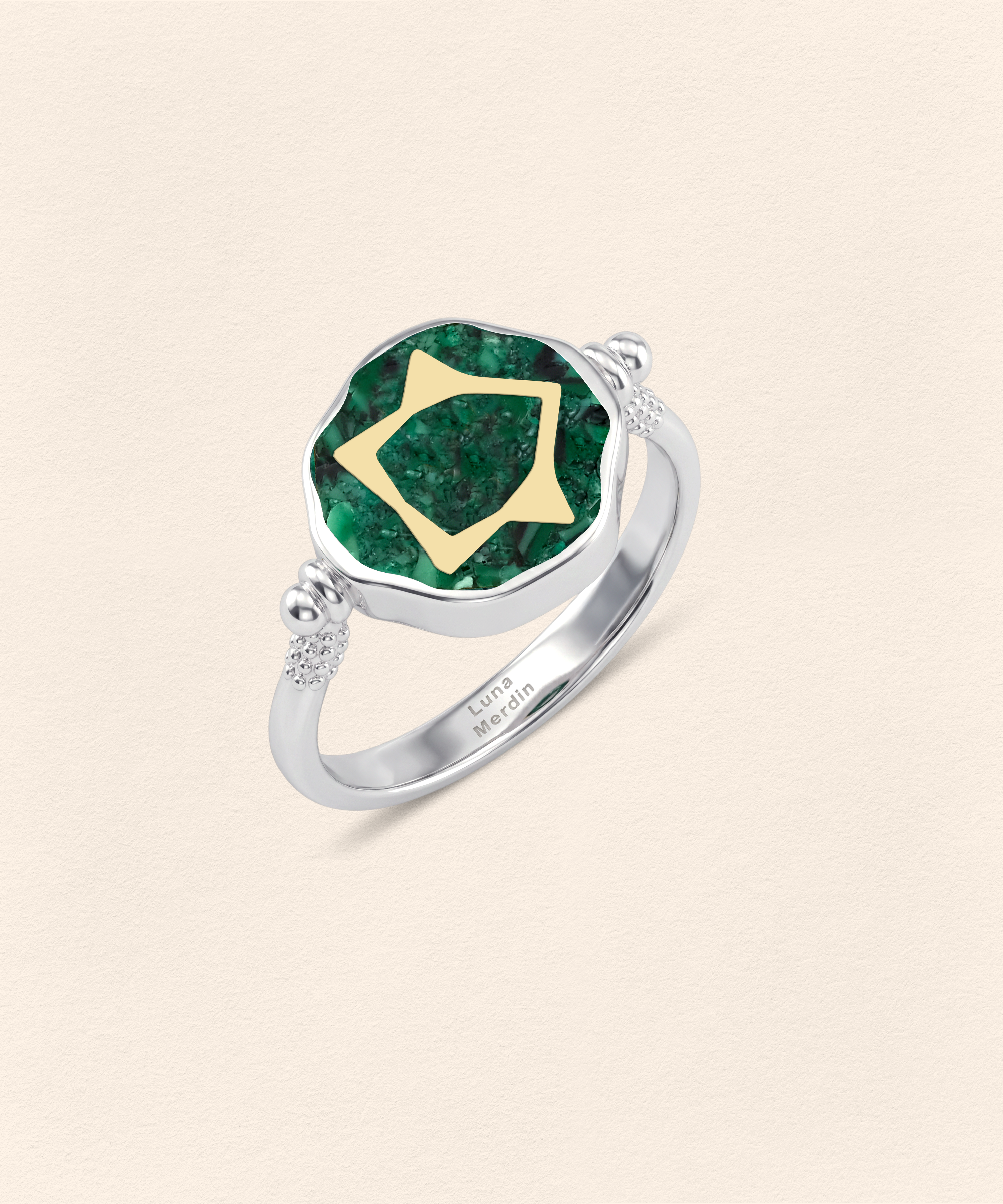 Sumerian Malachite Life Energy Small Ring - 3