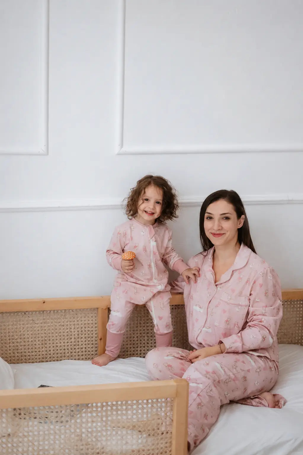 Mama & Me Pyjama & Sleeping Bag Set - Pink Teddy