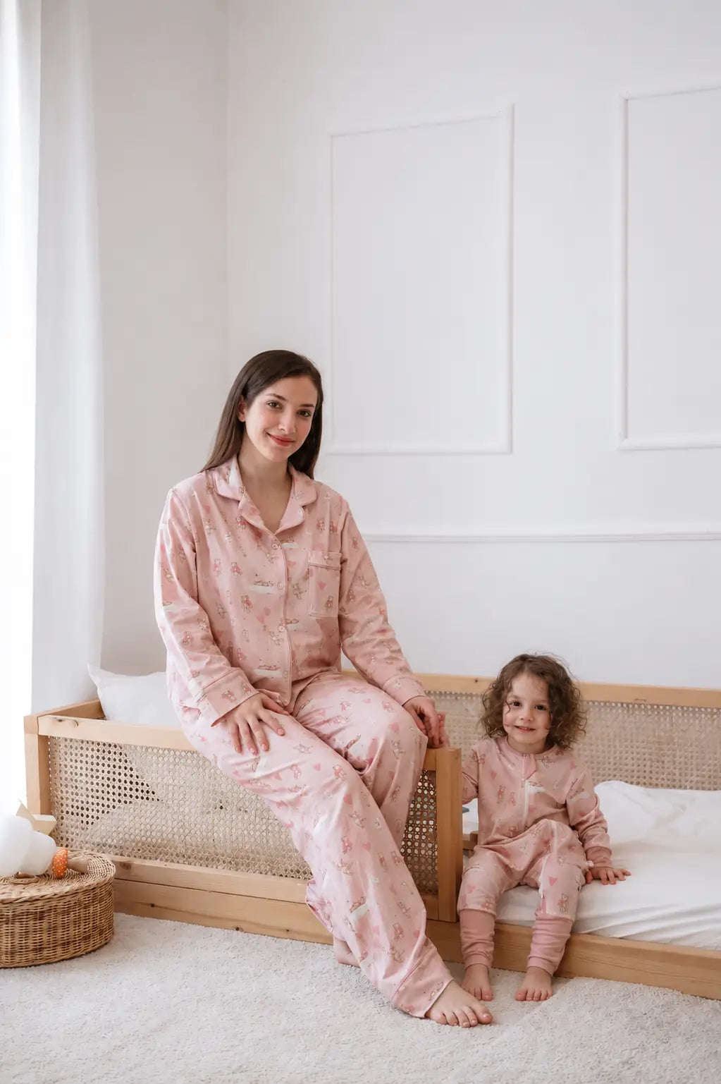 Mama & Me Pyjama & Sleeping Bag Set - Pink Teddy