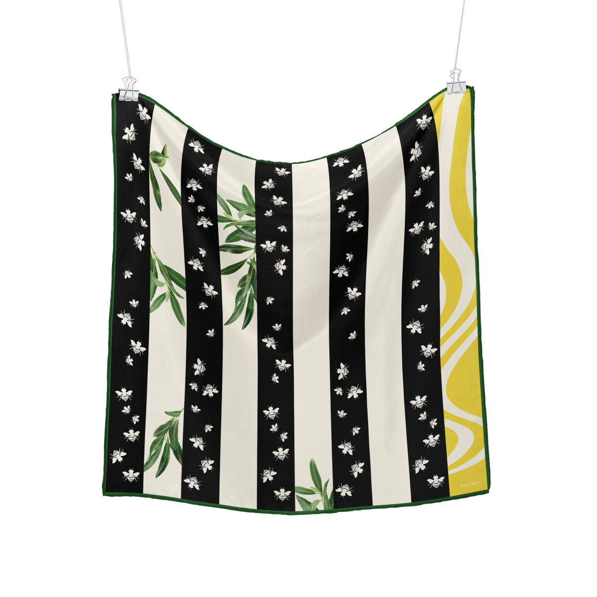 Flying Bee Silk Scarf - 140 X 140 Cm