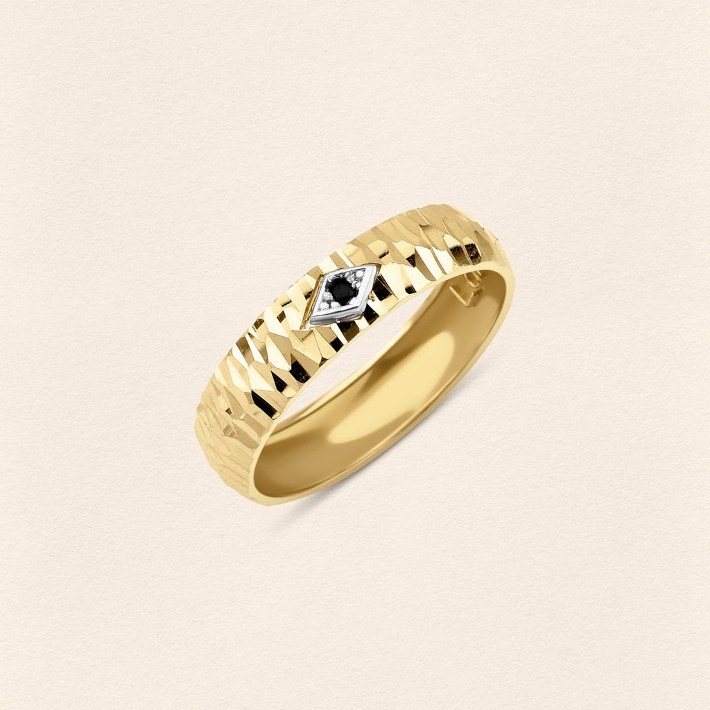 Diamond Gold Ring - Men - 3