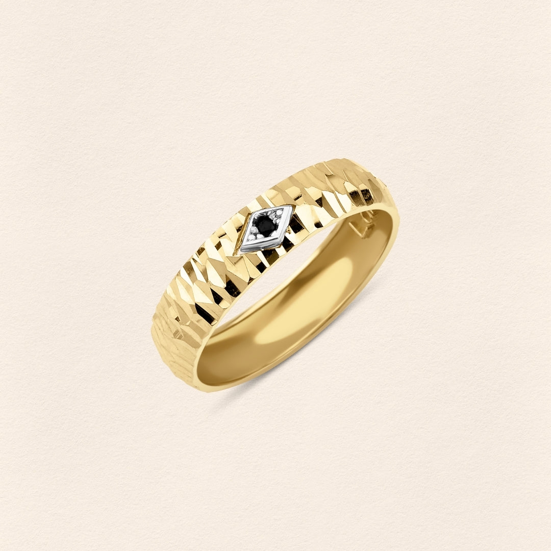 Diamond Gold Ring - Men - 3