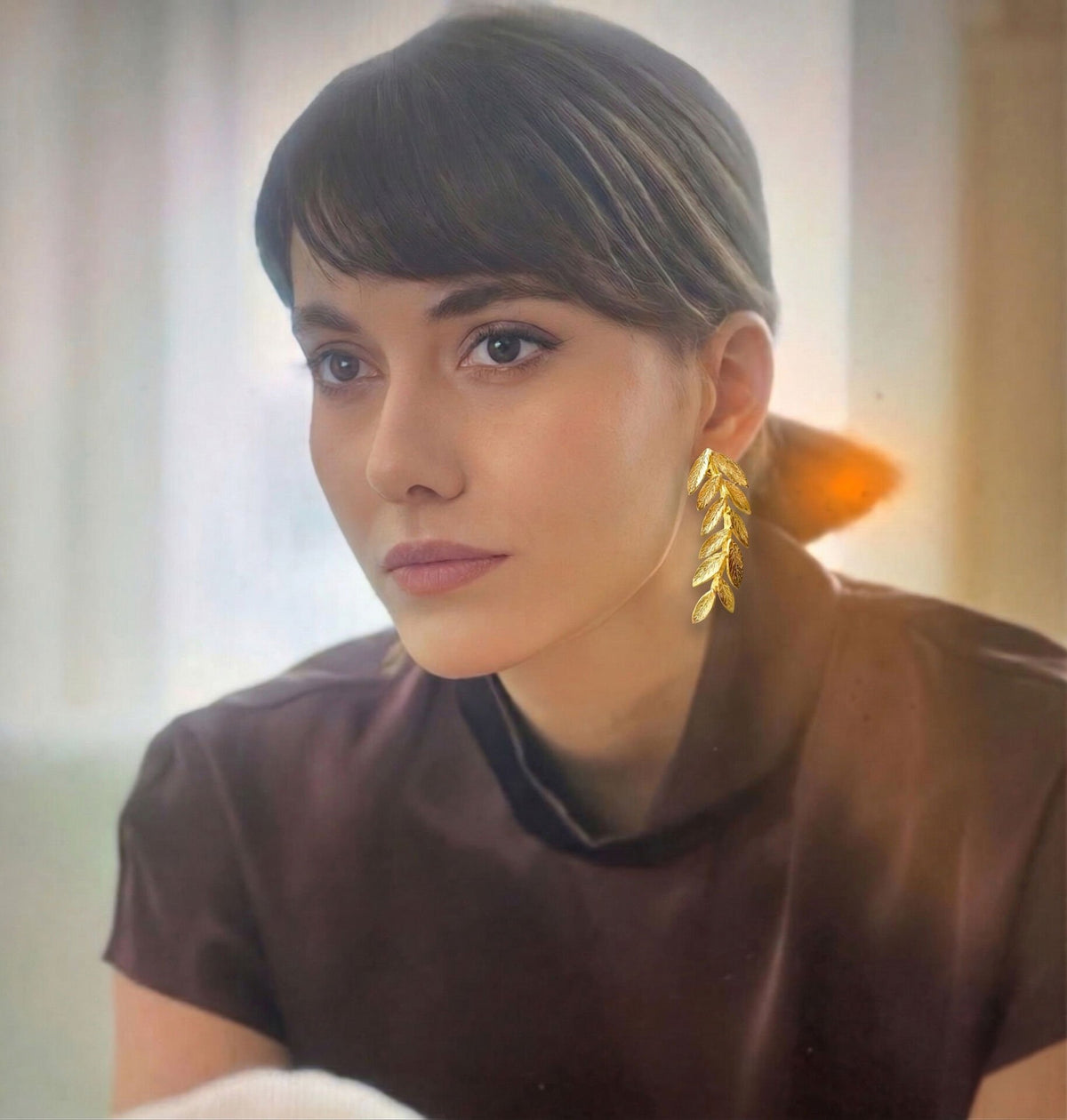 Golden Daphne Earrings