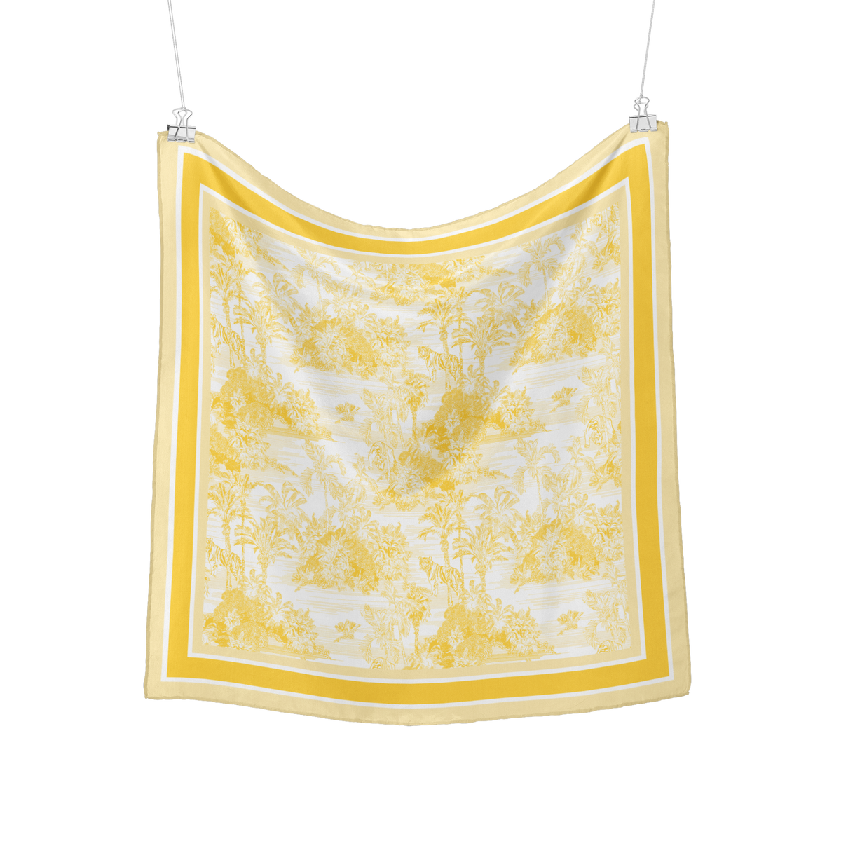 Toile de Jouy Apollo Silk Scarf - 55 X 55 Cm