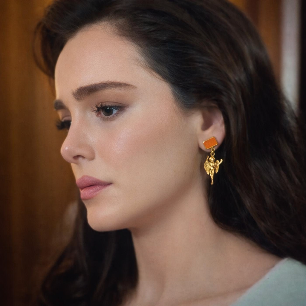 Sant'angelo Coral Charm Earrings