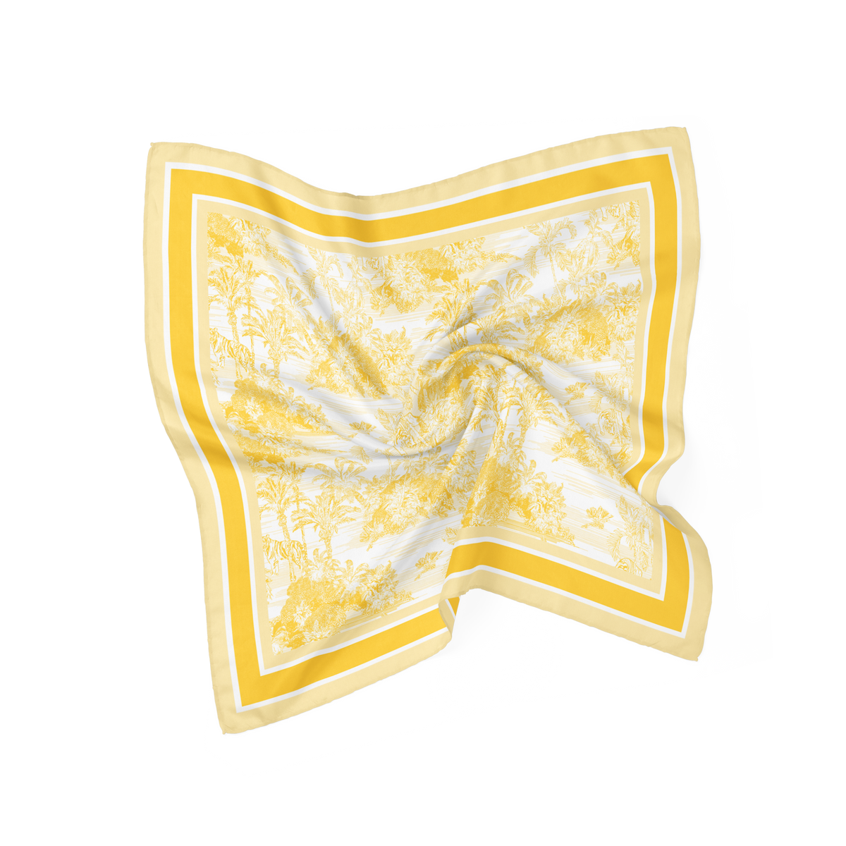 Toile de Jouy Apollo Silk Scarf - 55 X 55 Cm