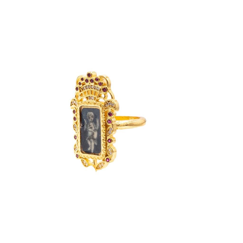 Angelus Victorian Ring, Lila Stone