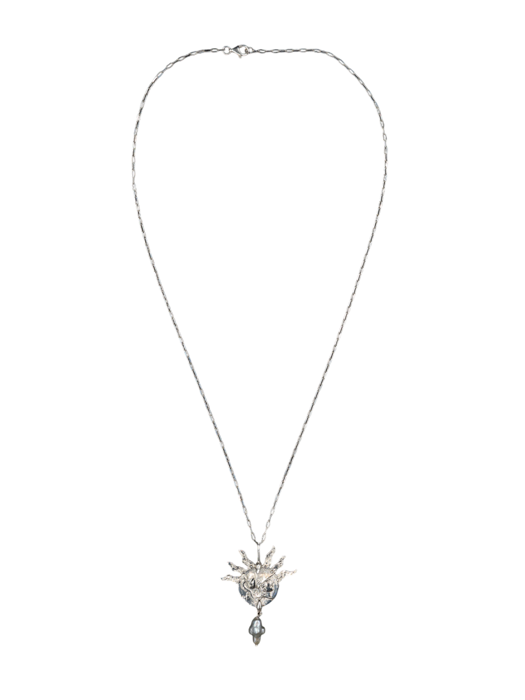 Soleil Pearl Silver Necklace