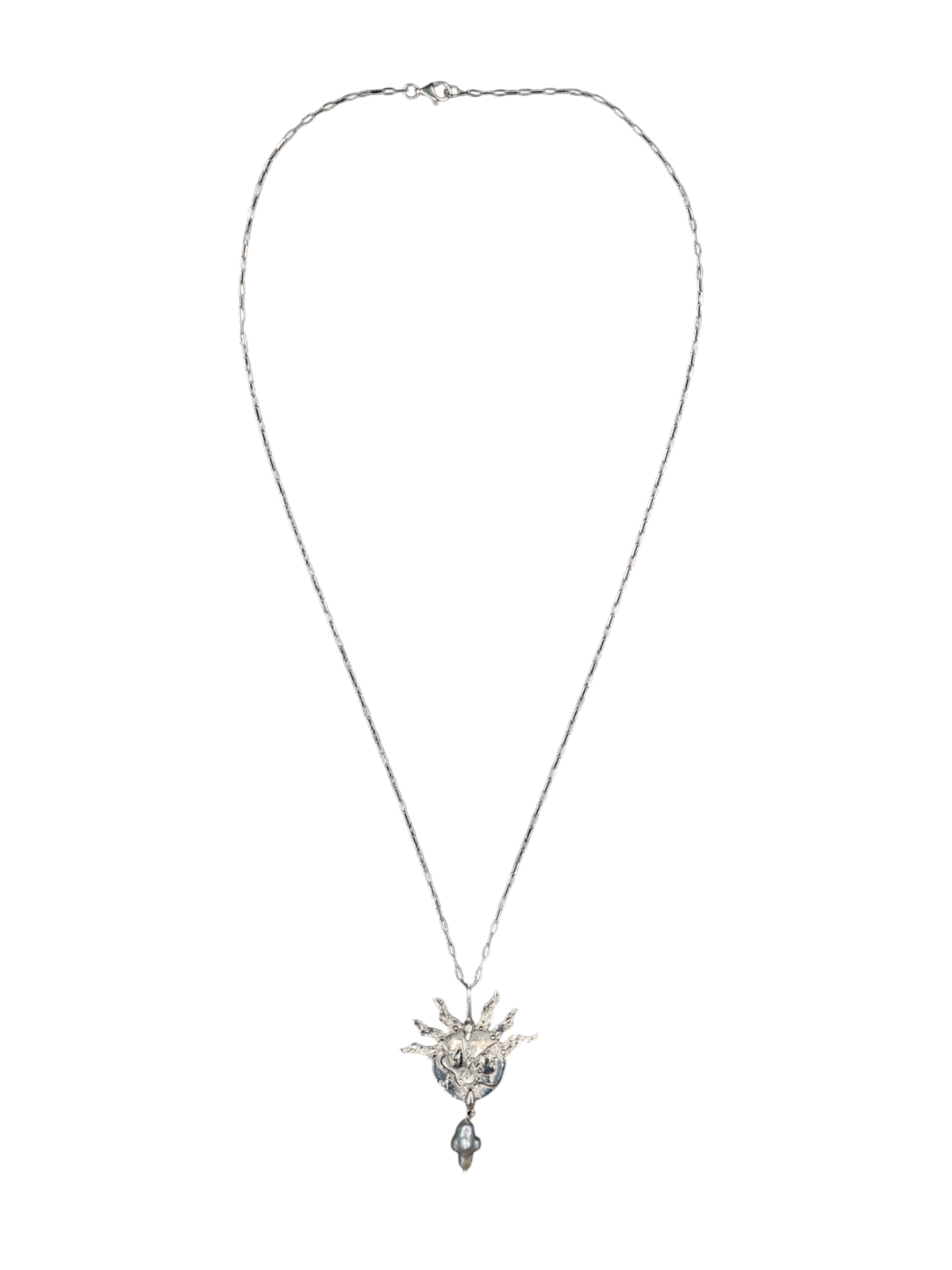 Soleil Pearl Silver Necklace
