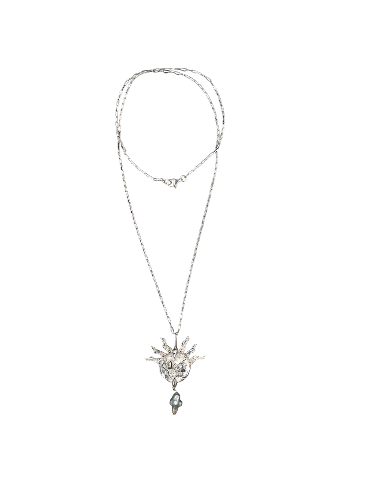 Soleil Pearl Silver Necklace