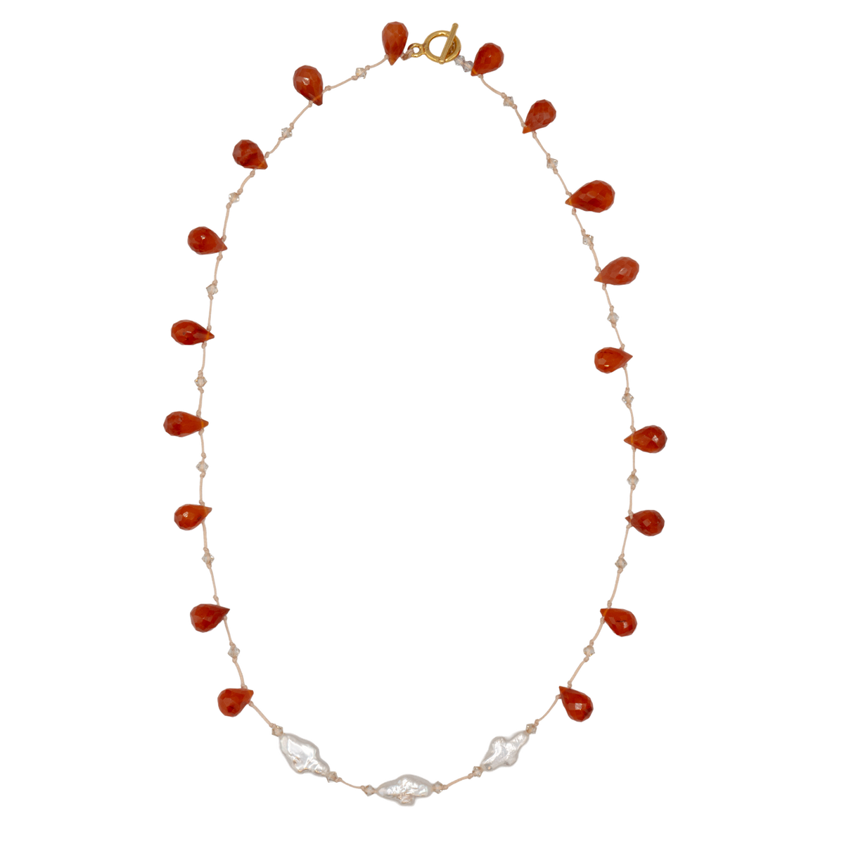 Orange Moon Baroque Pearl Necklace