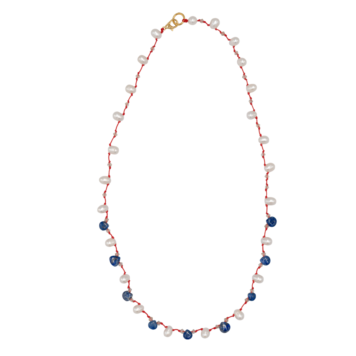 Blue Pearl Gemstone Necklace