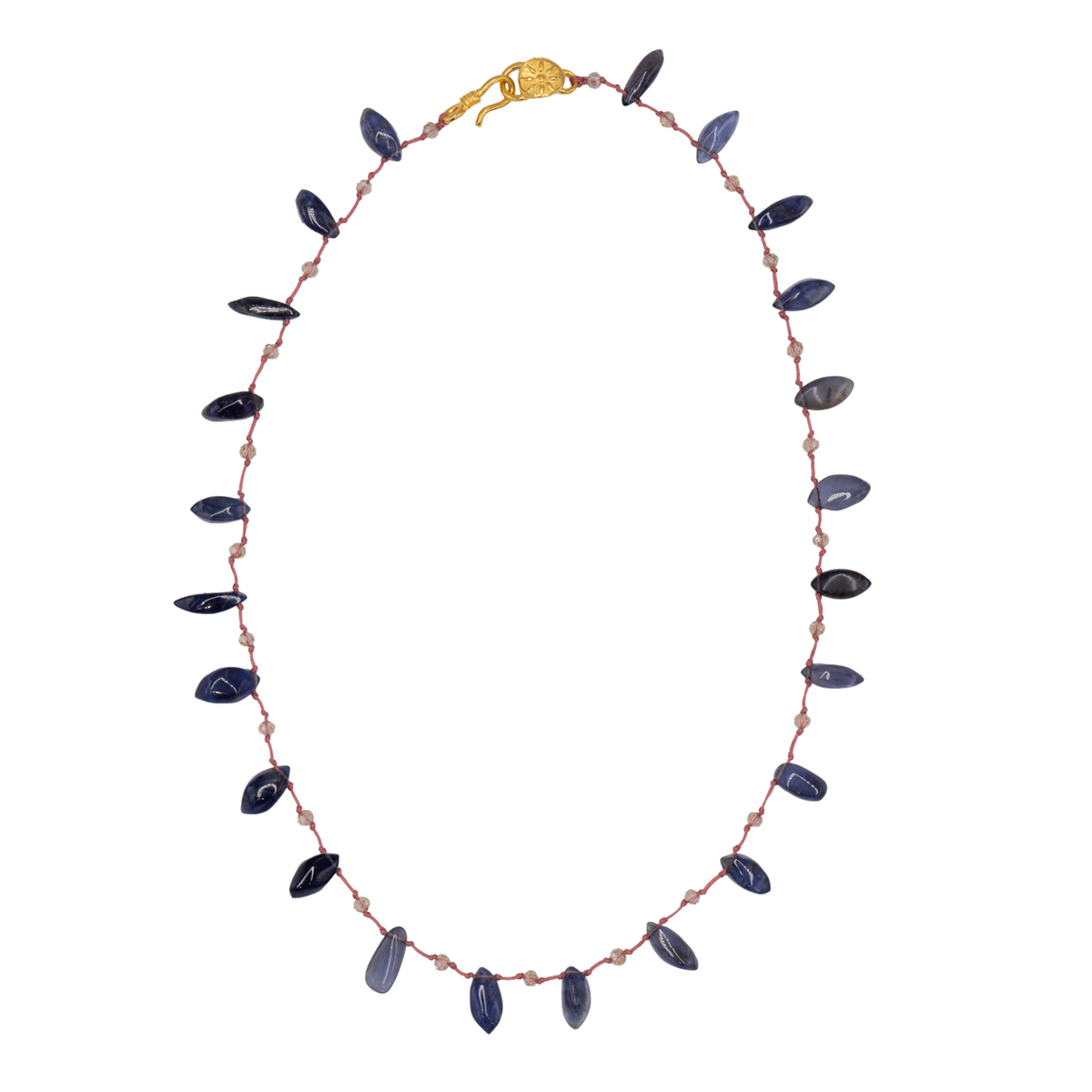 Purple Drop Gemstone Necklace