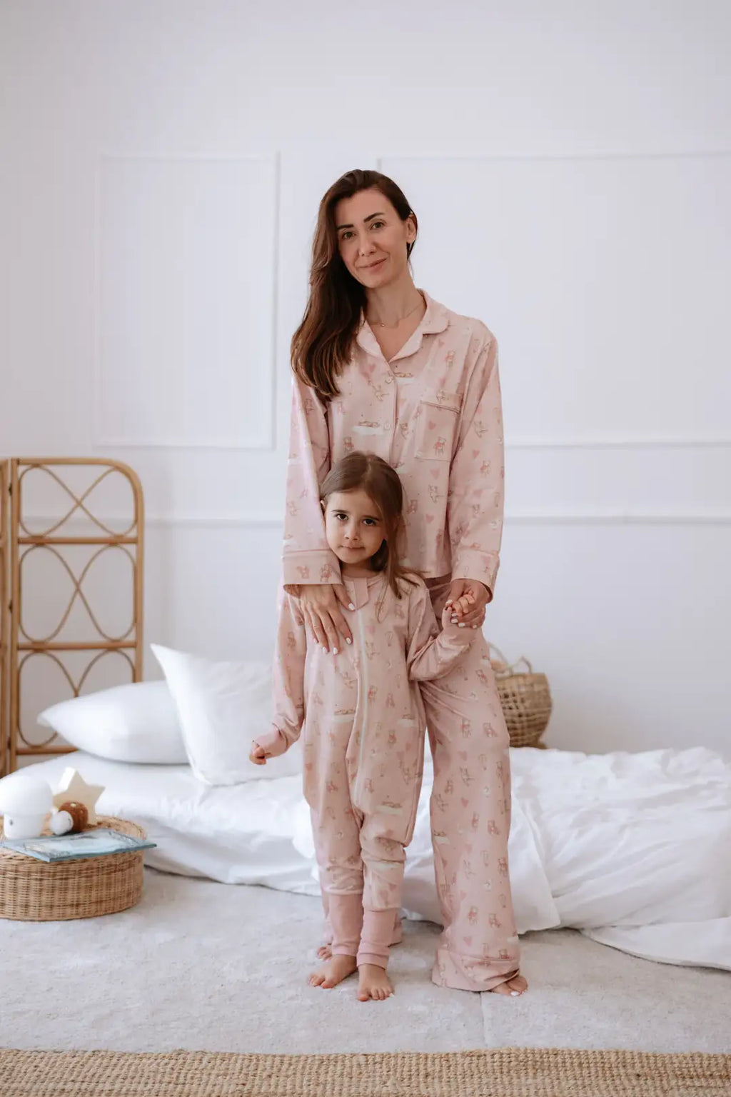 Mama & Me Pyjama & Sleeping Bag Set - Pink Teddy