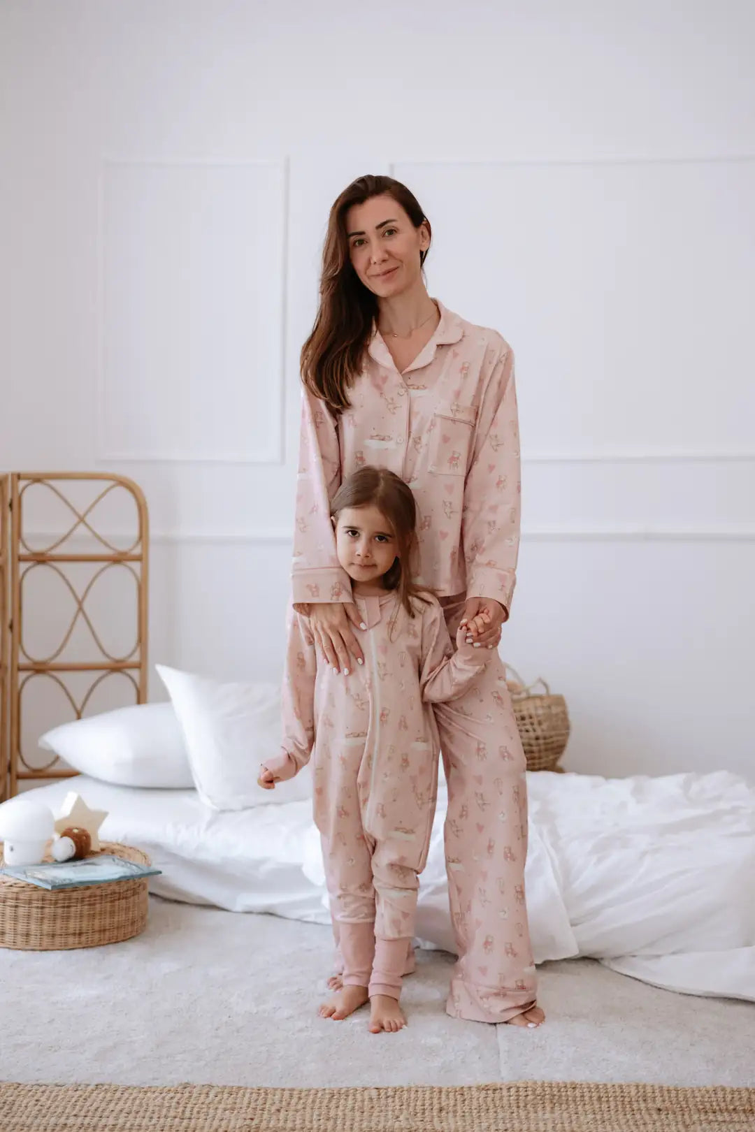 Mama & Me Pyjama & Sleeping Bag Set - Pink Teddy
