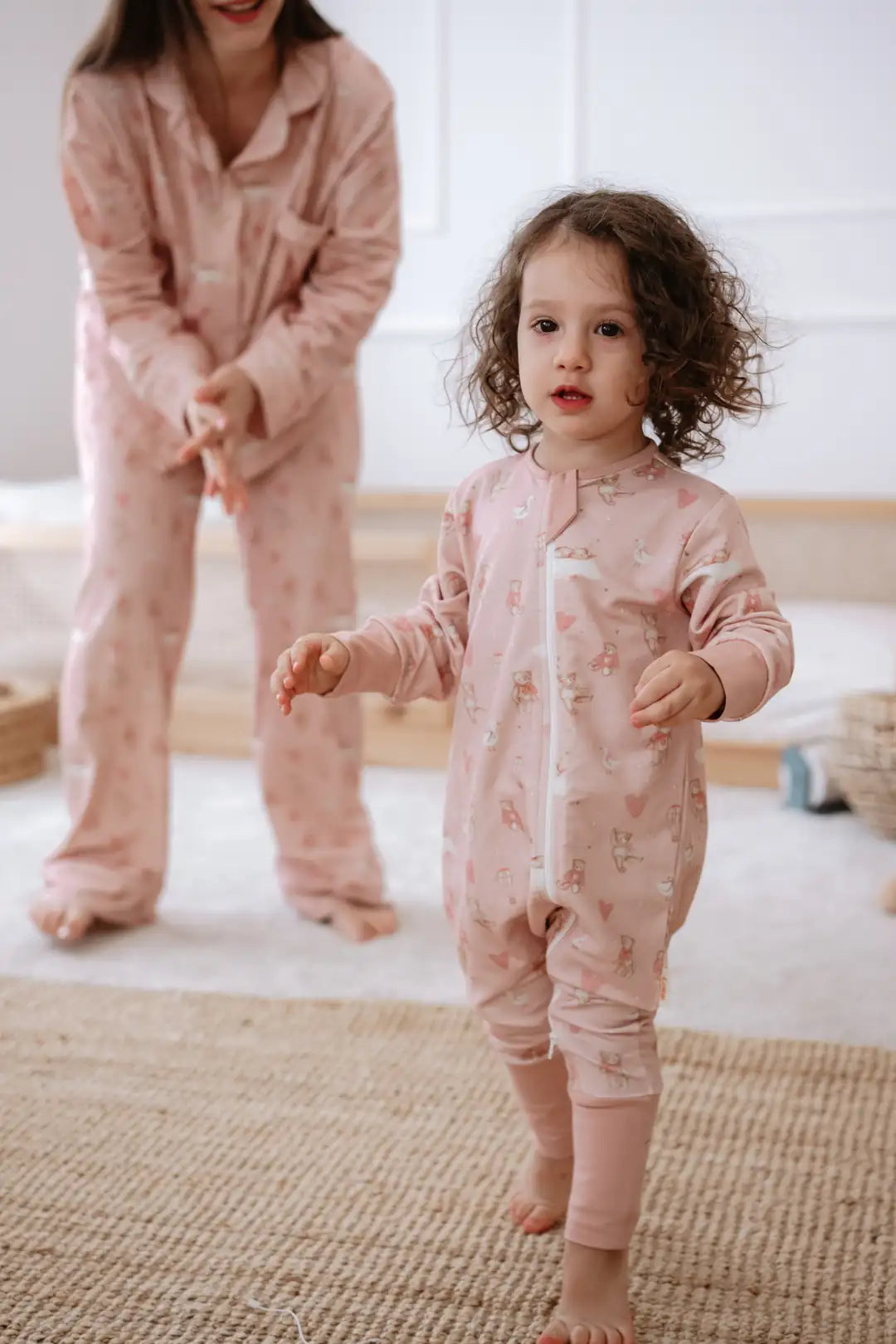 Mama & Me Pyjama & Sleeping Bag Set - Pink Teddy