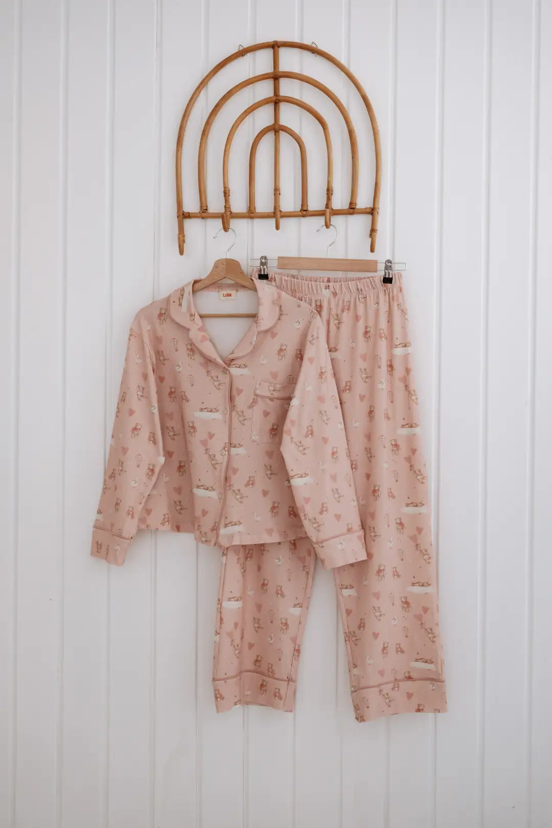 Mama & Me Pyjama & Sleeping Bag Set - Pink Teddy