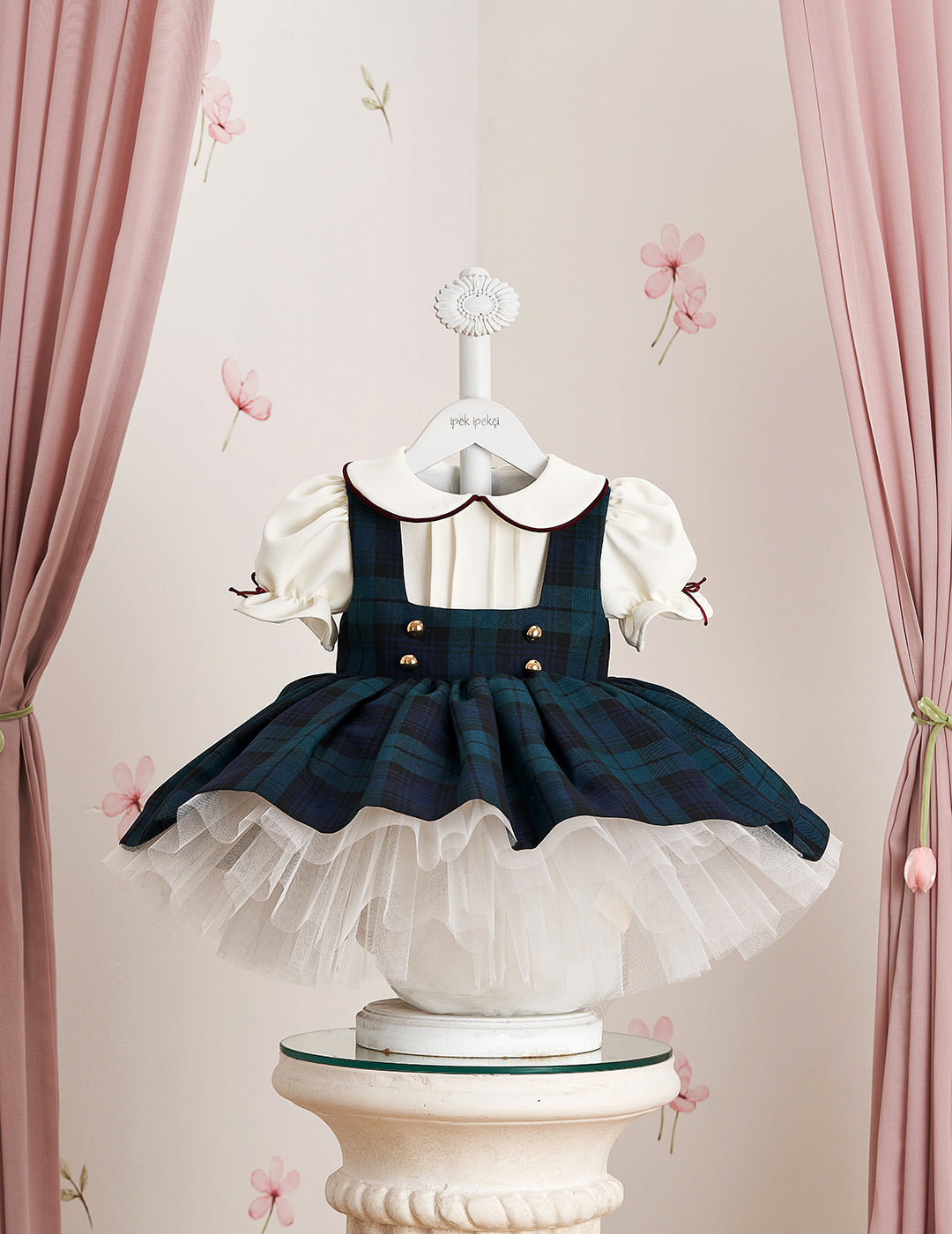Plaid Detail School & Special Occasion Dress