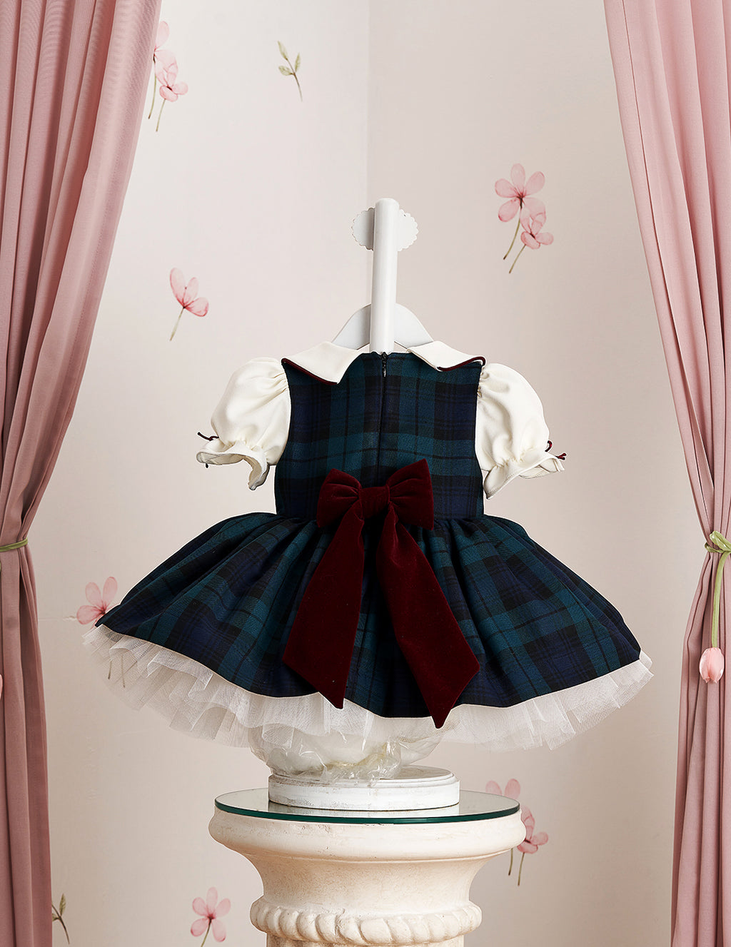 Plaid Detail School & Special Occasion Dress
