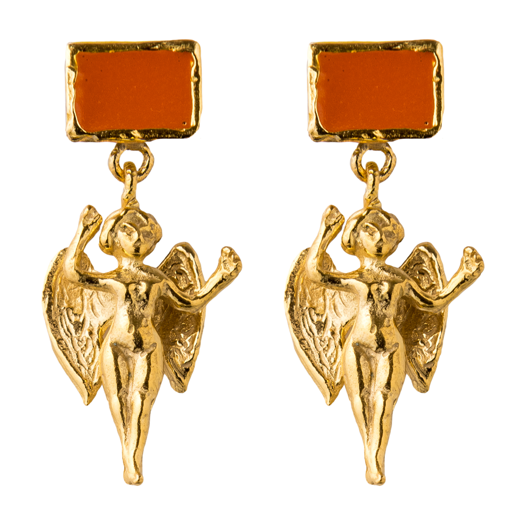 Sant'angelo Coral Charm Earrings