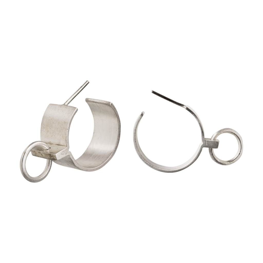 Eternity Loop Silver Earrings