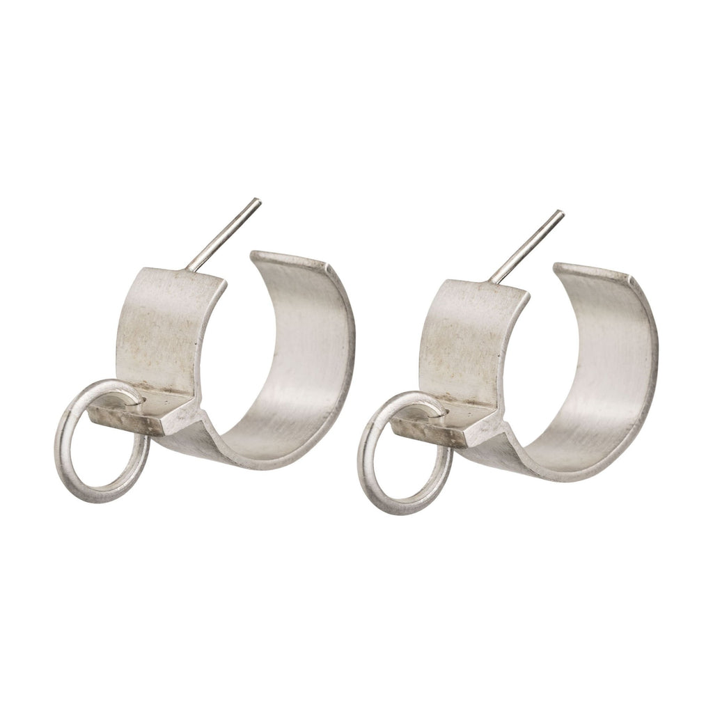 Eternity Loop Silver Earrings