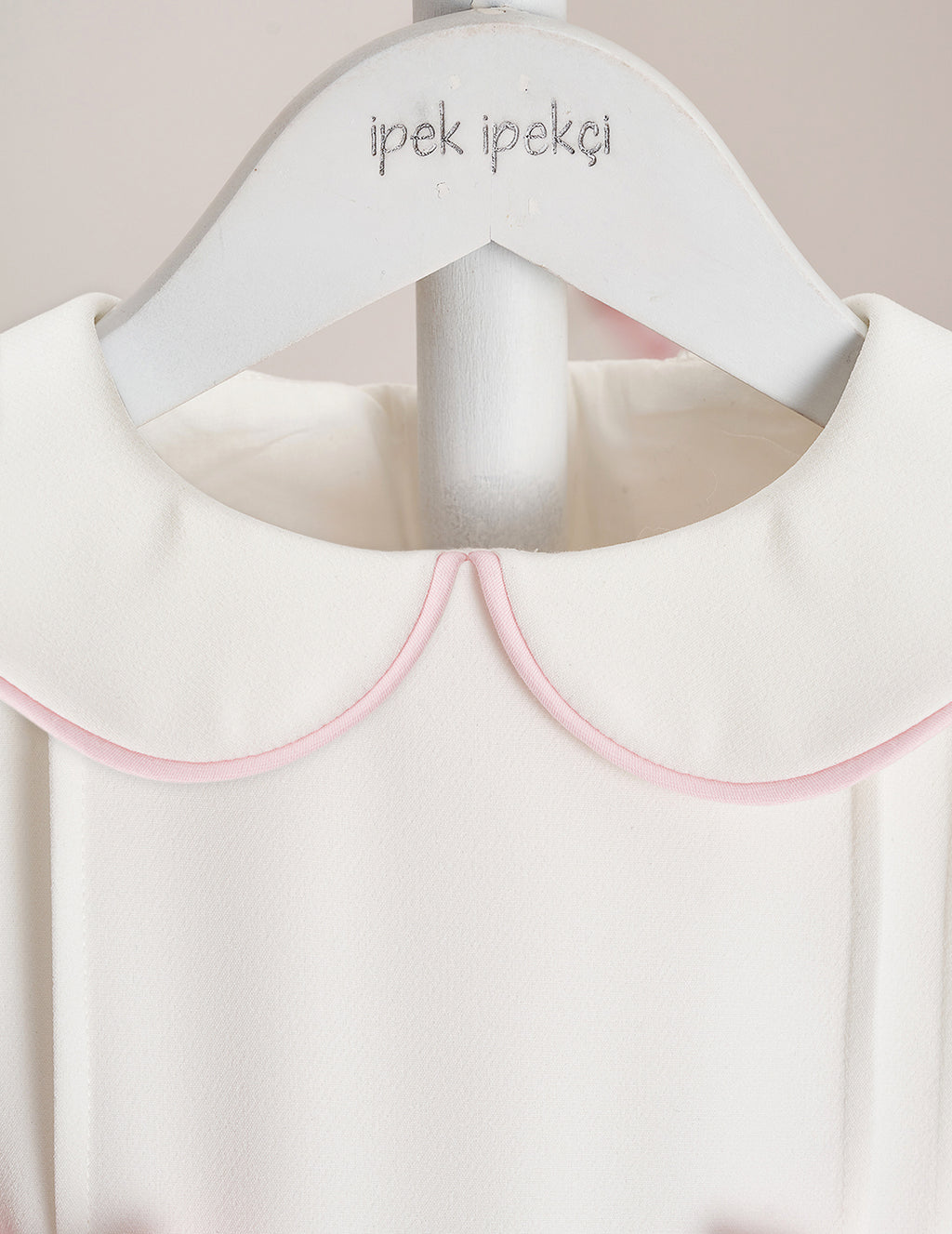 Pink Detail Double Skirt Embroidered Dress
