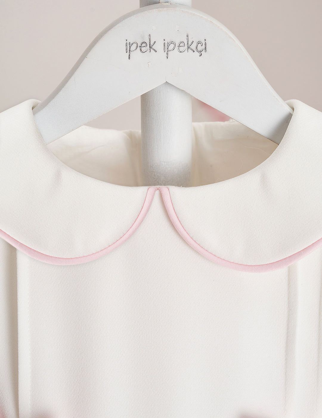 Pink Detail Double Skirt Embroidered Dress