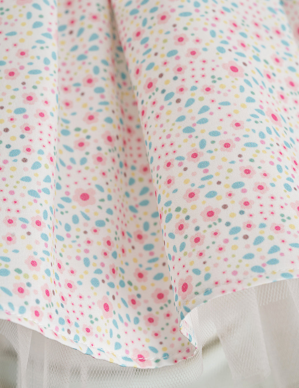 Bow Detail Pink Floral Dress