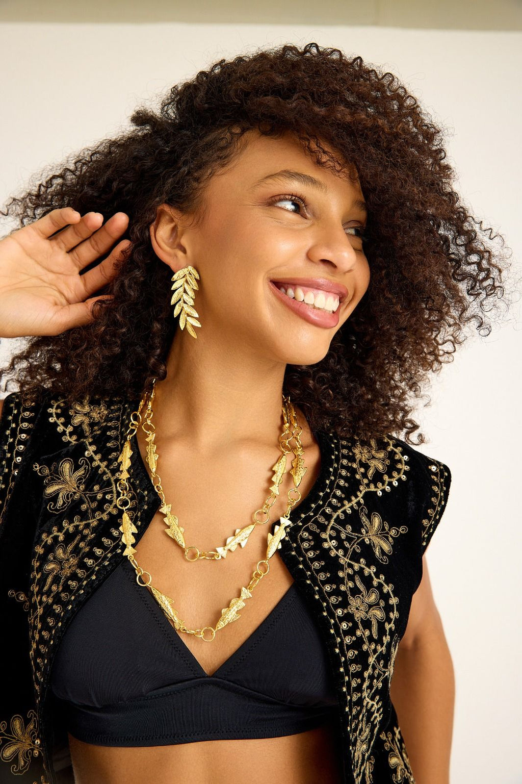 Golden Daphne Earrings