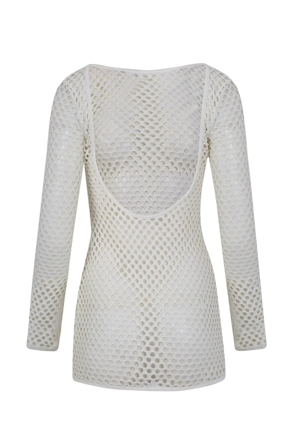 Limoncello Openwork Open-Back Crochet Beach Dress - 2